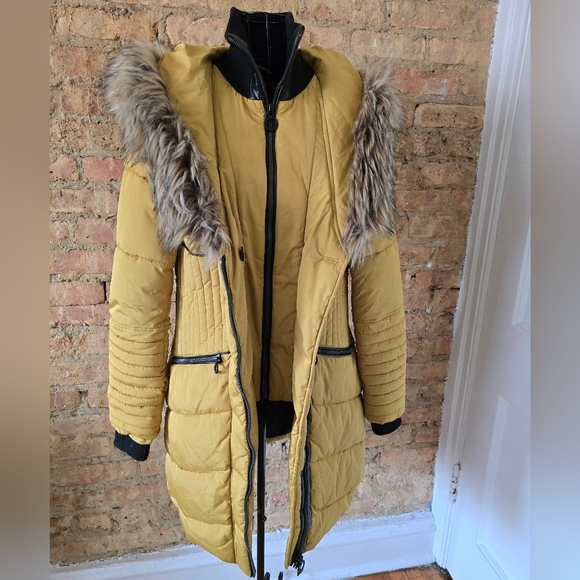 ☃️ Noize Gigi Mid Length Parka - Saffron Yellow - Picture 9 of 11